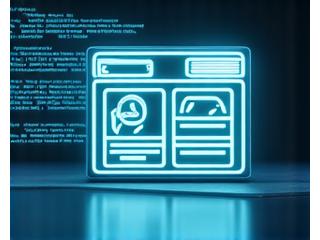Web browser window with code snippets and a modern UI mock-up, illustrating frontend development.
